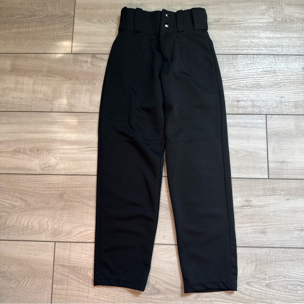 Alleson Athletic Black Baseball Pants Boys Size Youth‎ Small Back Pockets Logo